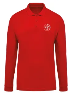 Long-sleeved polo - red