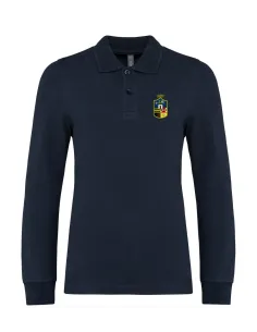 Polo à manches longues bleu