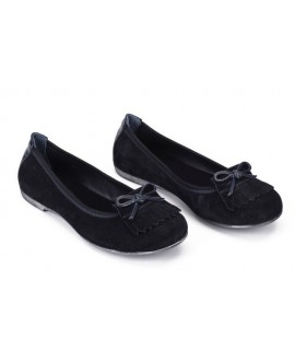 Leather ballerina flats