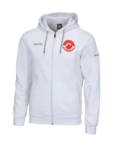 White zipped hoodie available until stocks lasts