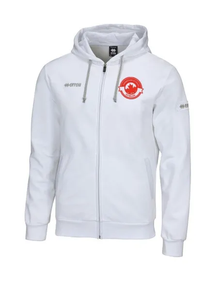 Felpa bianca con zip disponibile fino ad esaurimento scorte