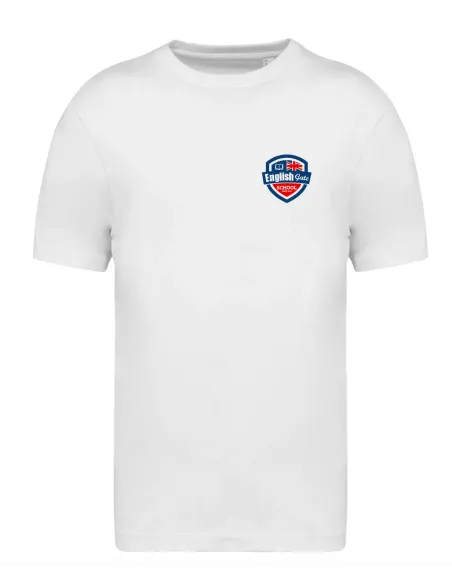 Short sleeved white t-shirt