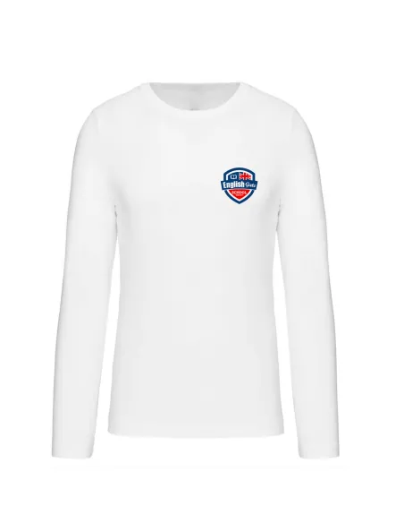 Long sleeved white t-shirt