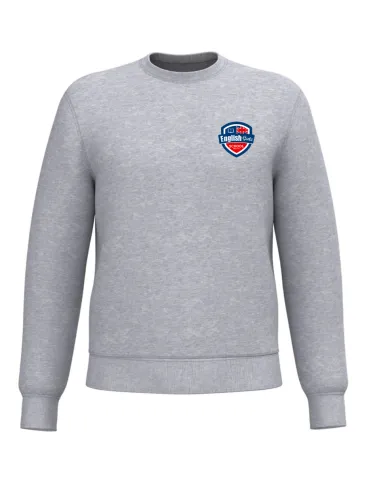 Crew neck sweatshirt in warm cotton grey- Available from September 2026