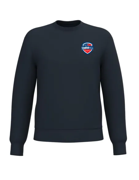 Felpa girocollo in caldo cotone navy - Disponibile da settembre 2026