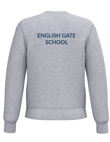 Crew neck sweatshirt in warm cotton grey- Available from September 2026