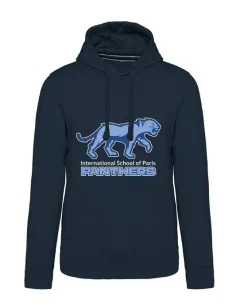 Sweat à capuche bleu en coton chaud