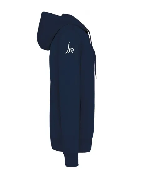 Sweat à capuche bleu en coton chaud