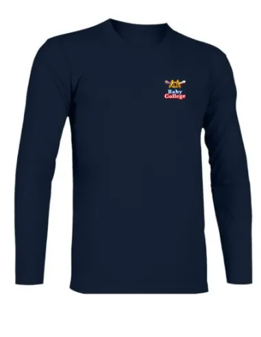 Long-sleeve blu t-shirt