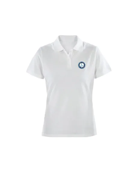 White short-sleeved polo