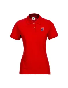 Lady-fit short-sleeved polo - red