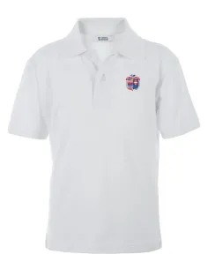 Short sleeved polo white (35% cotton)