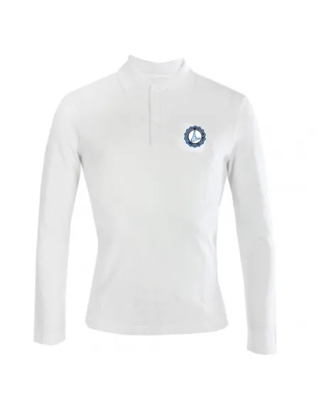 Long-sleeve polo 100% cotton piquet