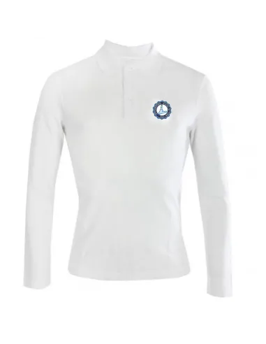 White long-sleeved polo