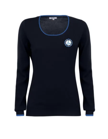 Girl navy round neck sweater - Until stock lasts