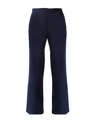 Loose-fit female trousers with elastic waist band