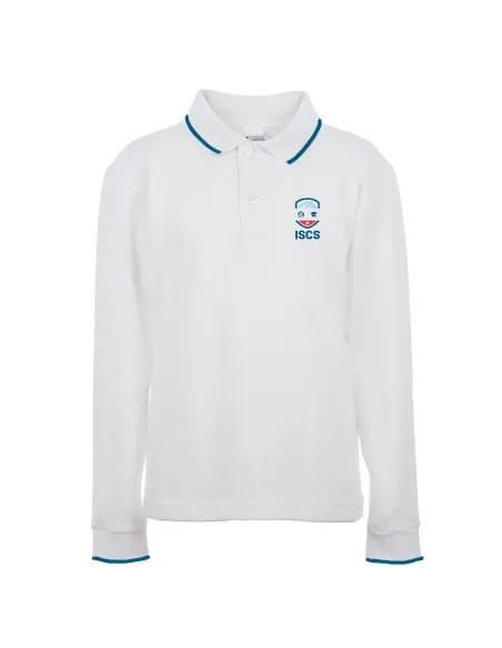 Long sleeved white polo