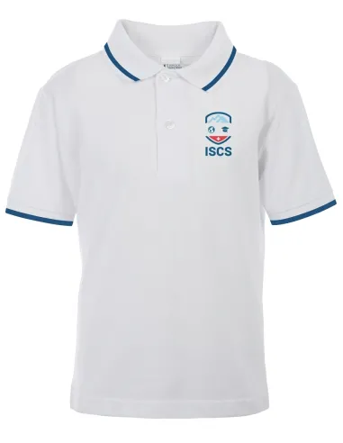 Short sleeved white polo