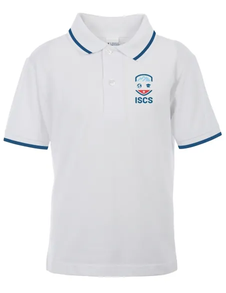 Short sleeved white polo