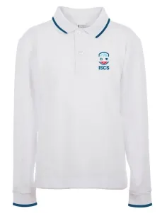 Long sleeved white polo