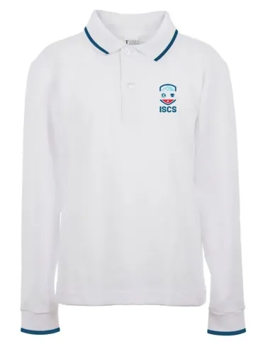 Long sleeved white polo