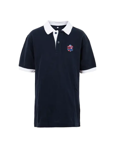 Polo manica corta bianca/blu