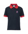 Short-sleeved polo blue/red