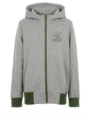 Felpa con zip e cappuccio in caldo cotone