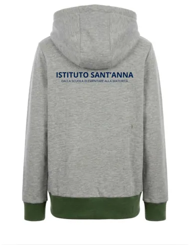 Felpa con zip e cappuccio in caldo cotone
