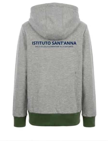 Felpa con zip e cappuccio in caldo cotone