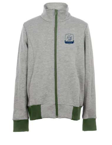 Felpa con zip in caldo cotone
