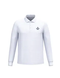 Long sleeved white polo