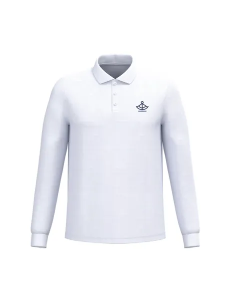 Long sleeved white polo