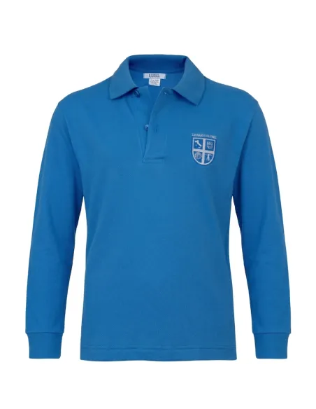 Long-sleeved polo - royal blue