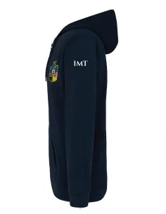 Felpa con zip e cappuccio in caldo cotone blu 2