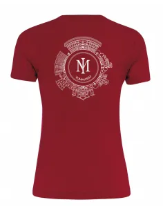 T-shirt tecnica femminile bordeaux 2