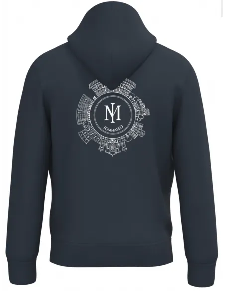 Blue hoodie in warm cotton