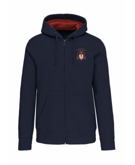 Warm-up hooded top