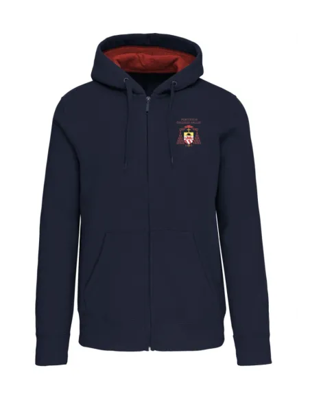 Warm-up hooded top