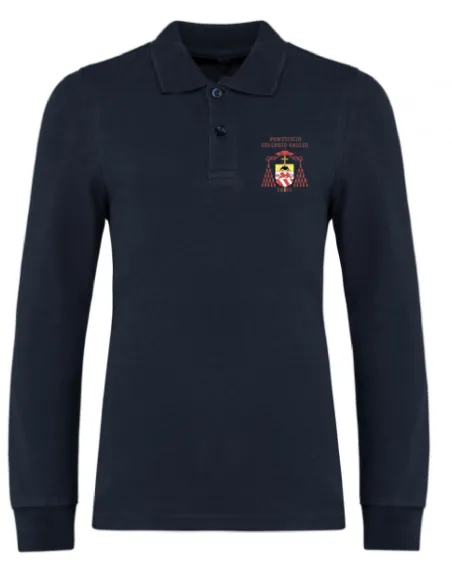 Polo manica lunga blu