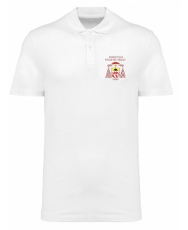 Short sleeved white polo