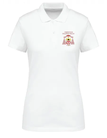 Polo manica corta femminile bianca