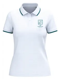 Polo fille à manches courtes blanc