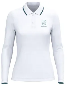 Long-sleeved polo female-fit white