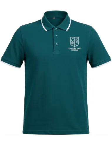 Short-sleeved polo unisex green
