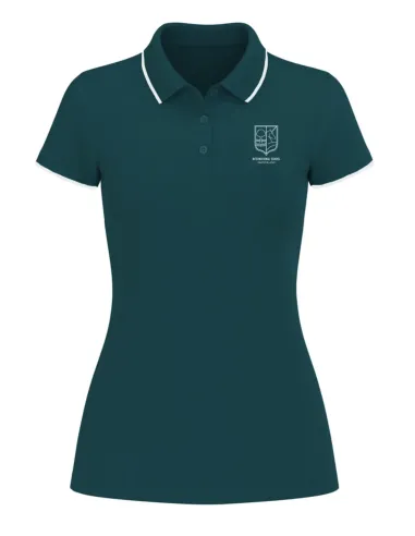 Short-sleeved polo female-fit green