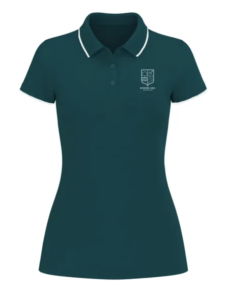 Short-sleeved polo female-fit green