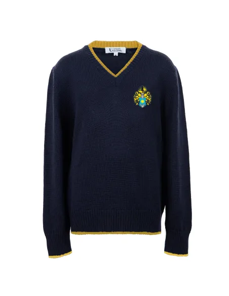 UNISEX MIXED WOOL V-NECK SWEATER