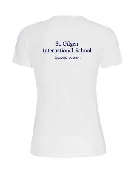 WHITE PE FEMALE-FIT T-SHIRT