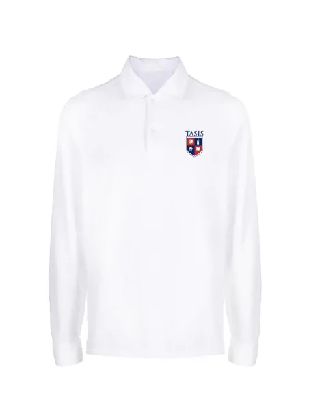 Long-sleeved polo - white